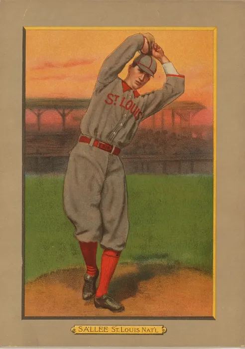 Framed Print : Baseball Card Titled Sallee - St. Louis Nat'l Framed Print : Baseball Card Titled Sallee - St. Louis Nat'l