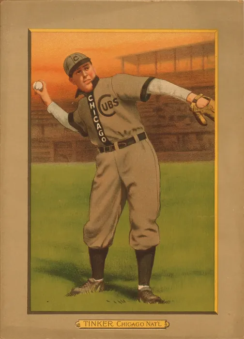 Framed Print : Baseball Card Titled Tinker - Chicago Nat'l