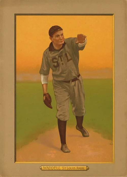 Framed Print : Baseball Card Titled Waddell - St Louis Amer Framed Print : Baseball Card Titled Waddell - St Louis Amer