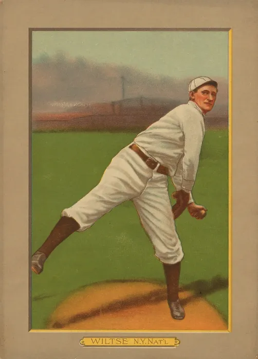 Framed Print : Baseball Card Titled Wiltse - N.Y. Nat'l