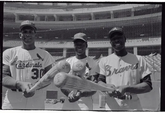 Framed Print : Baseball Champions Posing with Bats at Stadium Framed Print : Baseball Champions Posing with Bats at Stadium
