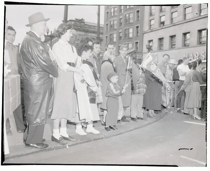 Framed Print : Baseball Fans Attending a Victory Parade Framed Print : Baseball Fans Attending a Victory Parade
