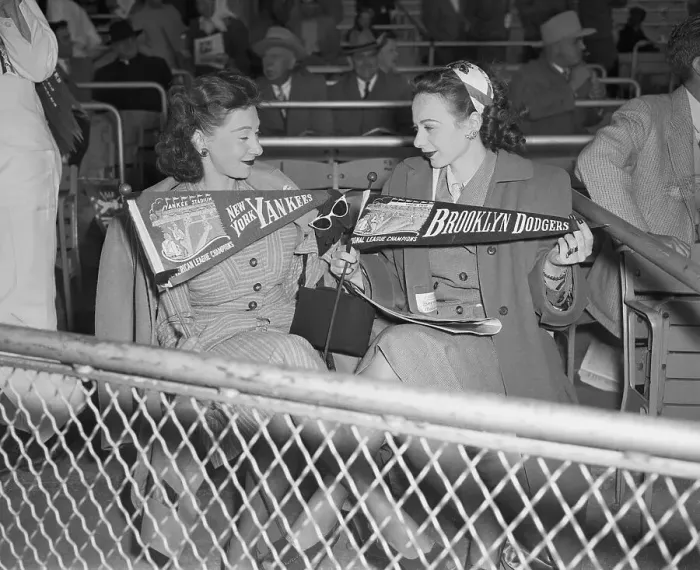 Framed Print : Baseball Fans Holding Pennants Framed Print : Baseball Fans Holding Pennants