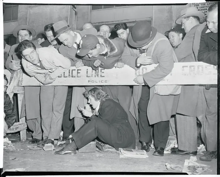 Framed Print : Baseball Fans Near Barricade Framed Print : Baseball Fans Near Barricade