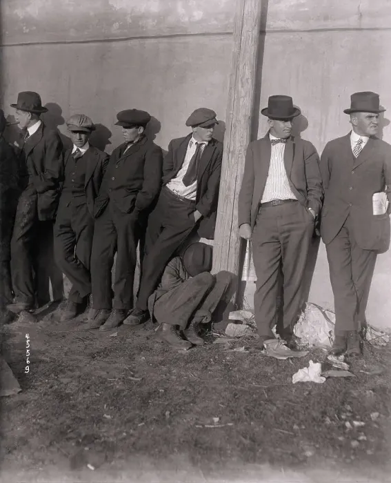 Framed Print : Baseball Fans Standing in Line Framed Print : Baseball Fans Standing in Line