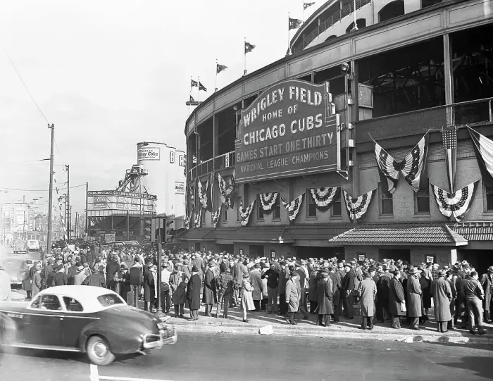 Framed Print : Baseball Fans Waiting Outside Wrigley Field Framed Print : Baseball Fans Waiting Outside Wrigley Field