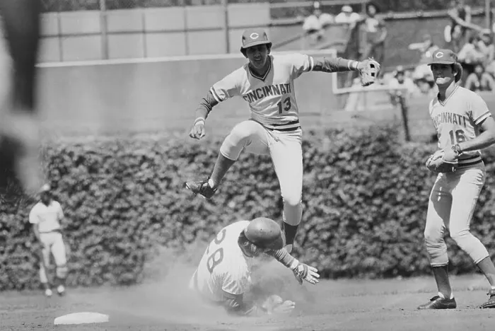 Framed Print : Baseball Game Between Cincinnati Reds and Chicago Cubs