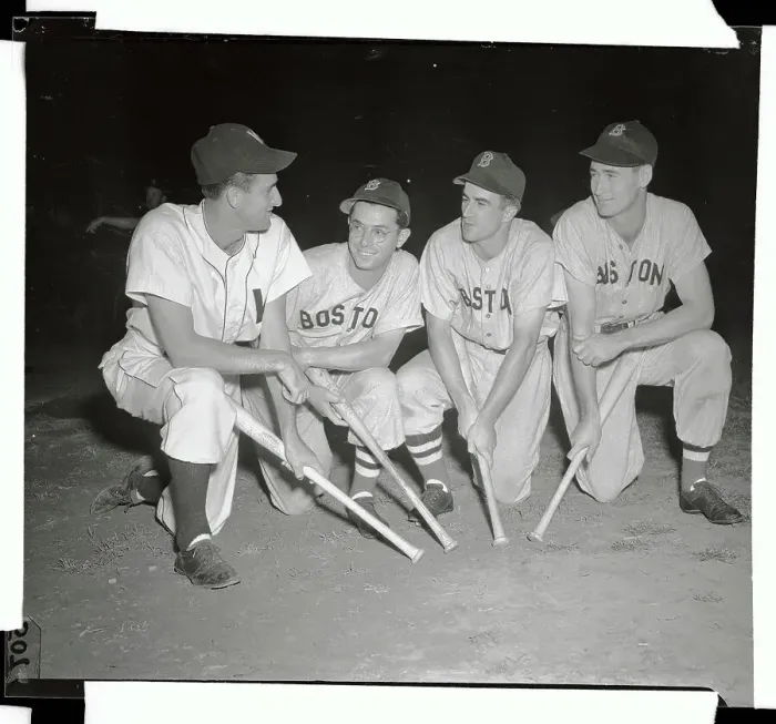 Framed Print : Baseball Greats Posing with Baseball Bats Framed Print : Baseball Greats Posing with Baseball Bats