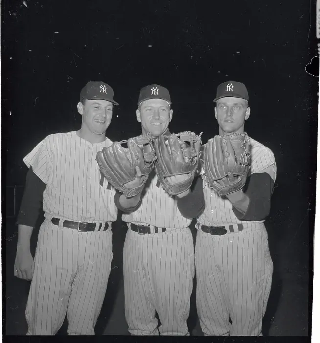 Framed Print : Baseball Greats Posing with Baseball Gloves Framed Print : Baseball Greats Posing with Baseball Gloves