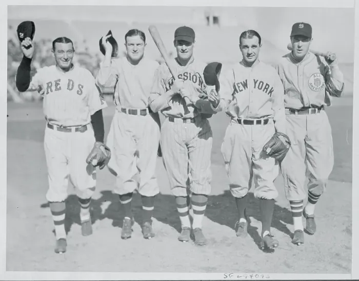 Framed Print : Baseball Greats Posing in Uniforms Framed Print : Baseball Greats Posing in Uniforms