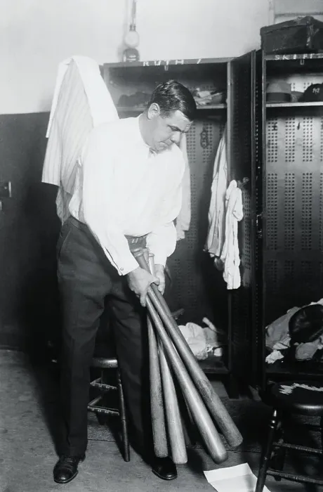 Framed Print : Baseball Legend Babe Ruth Choosing Baseball Bat Framed Print : Baseball Legend Babe Ruth Choosing Baseball Bat
