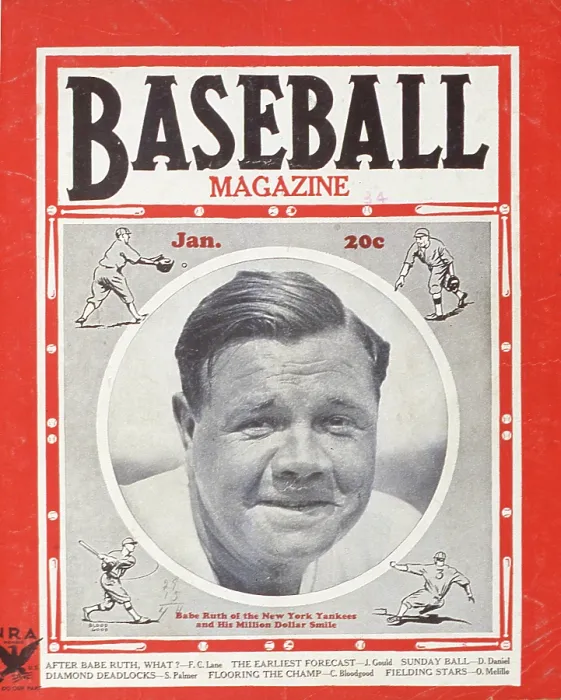 Framed Print : Baseball Magazine Cover With Babe Ruth Framed Print : Baseball Magazine Cover With Babe Ruth