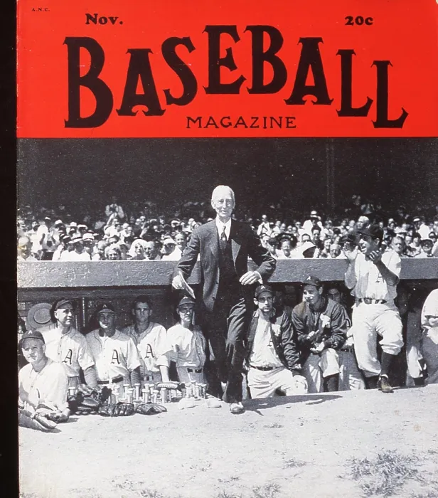 Framed Print : Baseball Magazine Cover With Connie Mack & Team Framed Print : Baseball Magazine Cover With Connie Mack & Team