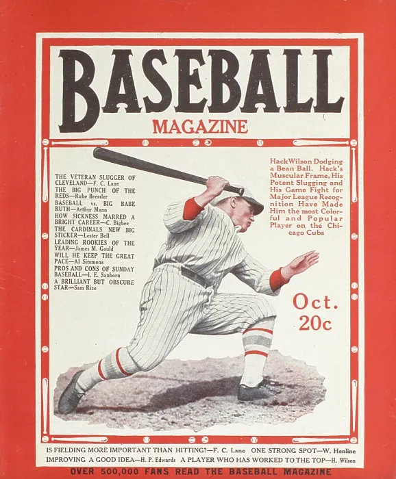 Framed Print : Baseball Magazine Cover With Hack Wilson Framed Print : Baseball Magazine Cover With Hack Wilson