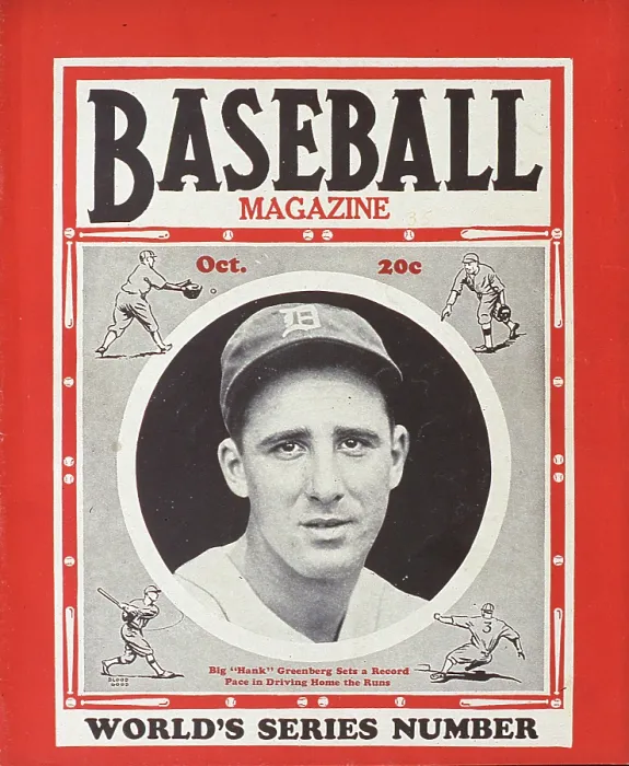 Framed Print : Baseball Magazine Cover With Hank Greenberg