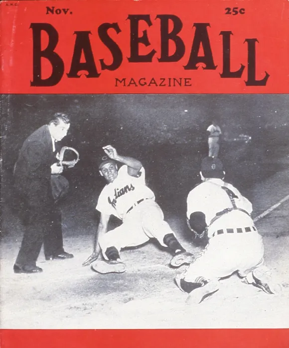 Framed Print : Baseball Magazine Cover With Indians Vs Tigers Framed Print : Baseball Magazine Cover With Indians Vs Tigers