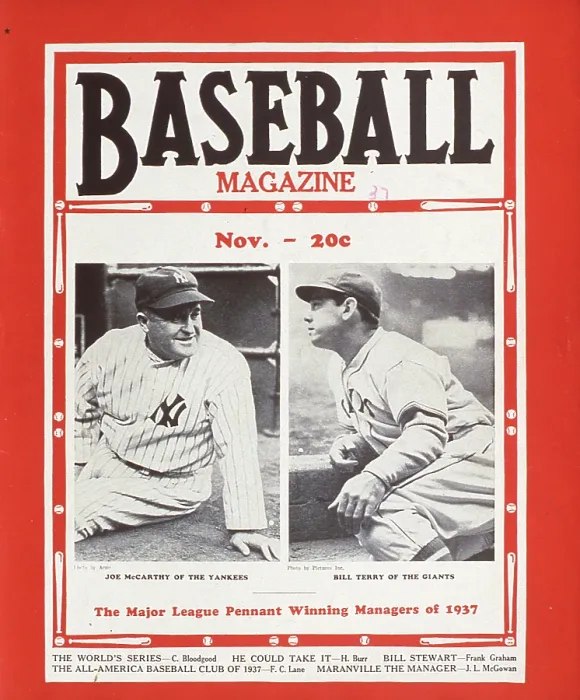 Framed Print : Baseball Magazine Cover With Joe Mccarthy & Bill Terry Framed Print : Baseball Magazine Cover With Joe Mccarthy & Bill Terry