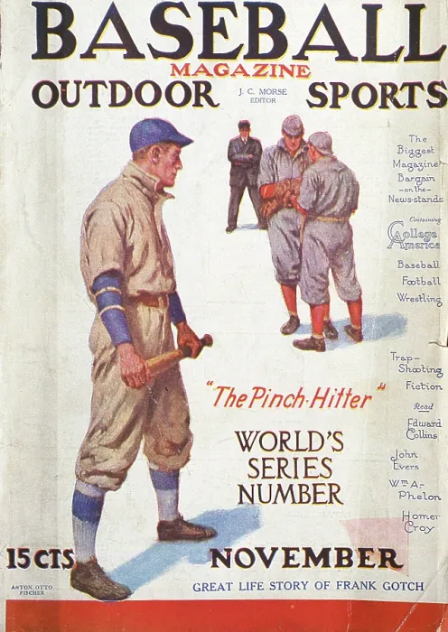 Framed Print : Baseball Magazine Cover With A Pinch Hitter In Action