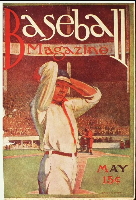 Framed Print : Baseball Magazine Cover With A Pitcher In Action Framed Print : Baseball Magazine Cover With A Pitcher In Action