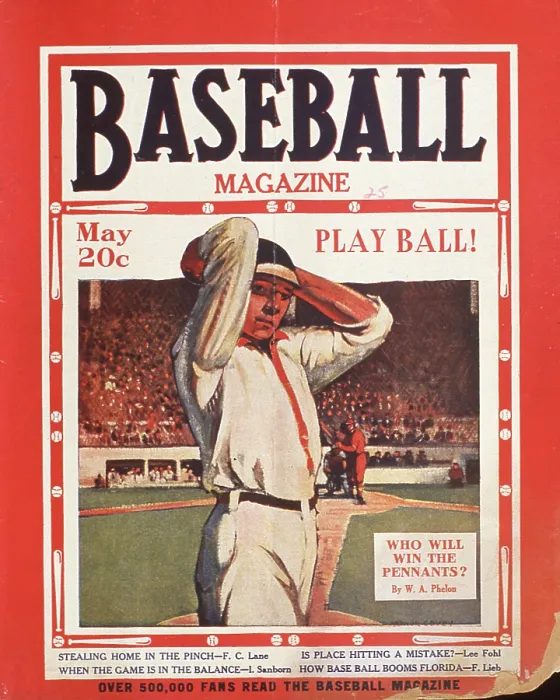 Framed Print : Baseball Magazine Cover With A Pitcher In Action Framed Print : Baseball Magazine Cover With A Pitcher In Action