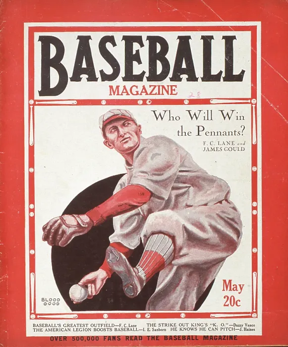Framed Print : Baseball Magazine Cover With A Pitcher In Action Framed Print : Baseball Magazine Cover With A Pitcher In Action