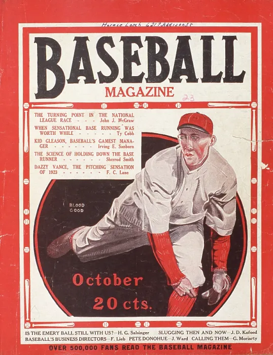 Framed Print : Baseball Magazine Cover With A Pitcher In Action Framed Print : Baseball Magazine Cover With A Pitcher In Action