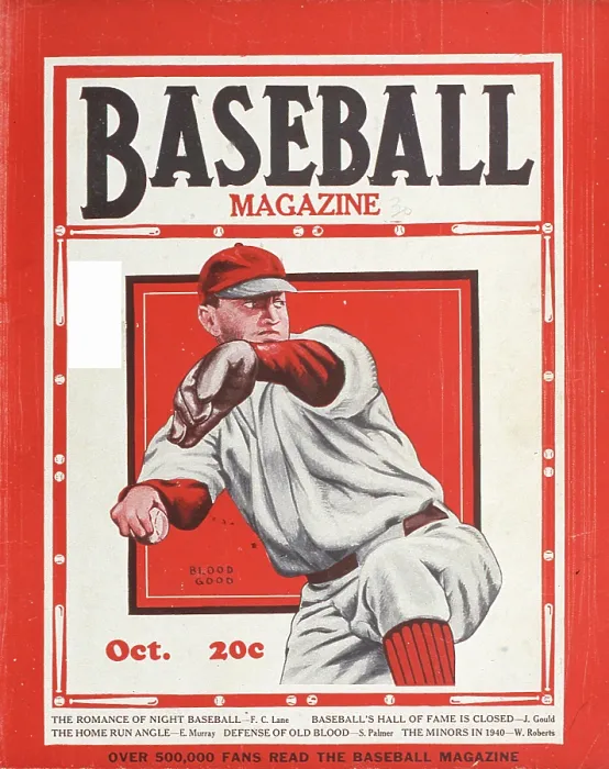 Framed Print : Baseball Magazine Cover With A Pitcher In Action