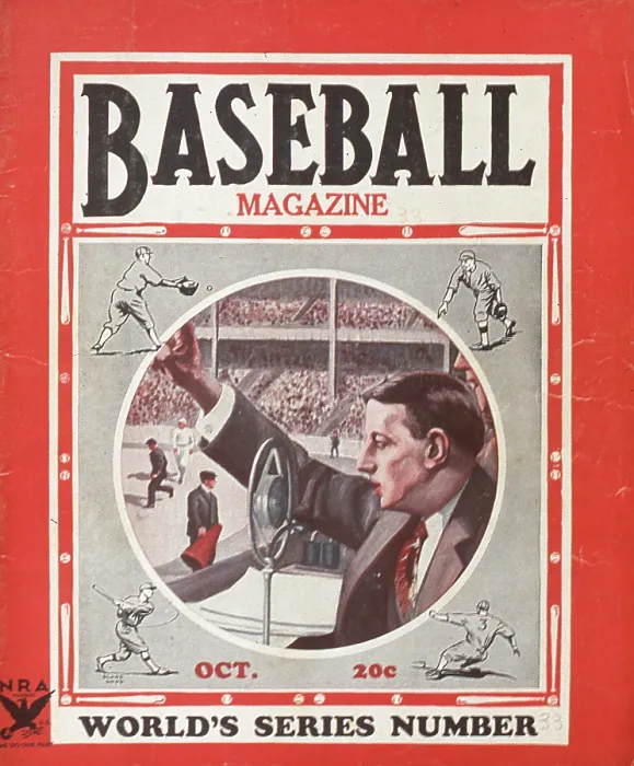 Framed Print : Baseball Magazine Cover With A Play-By-Play Announcer Framed Print : Baseball Magazine Cover With A Play-By-Play Announcer