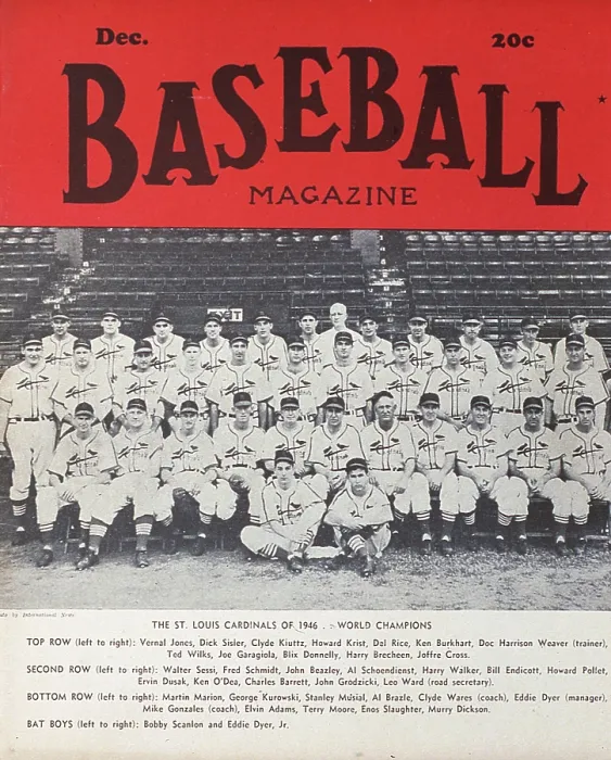Framed Print : Baseball Magazine Cover With St Louis Cardinals