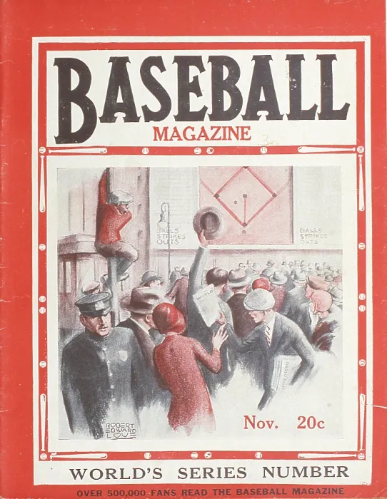 Framed Print : Baseball Magazine Cover With A Street Scene During World Series Framed Print : Baseball Magazine Cover With A Street Scene During World Series