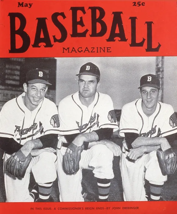 Framed Print : Baseball Magazine Cover With A Trio Of Boston Braves Framed Print : Baseball Magazine Cover With A Trio Of Boston Braves