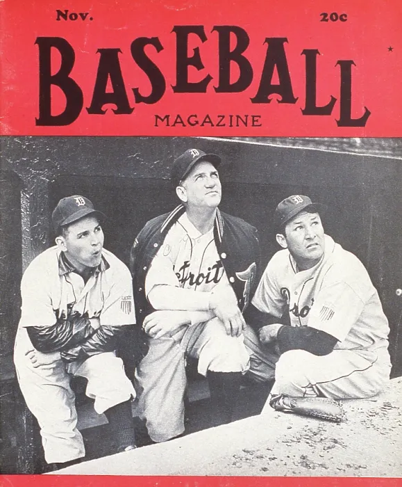Framed Print : Baseball Magazine Cover With A Trio Of Detroit Tigers Framed Print : Baseball Magazine Cover With A Trio Of Detroit Tigers
