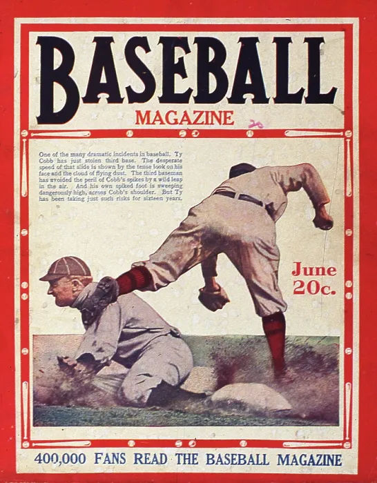Framed Print : Baseball Magazine Cover With Ty Cobb Framed Print : Baseball Magazine Cover With Ty Cobb