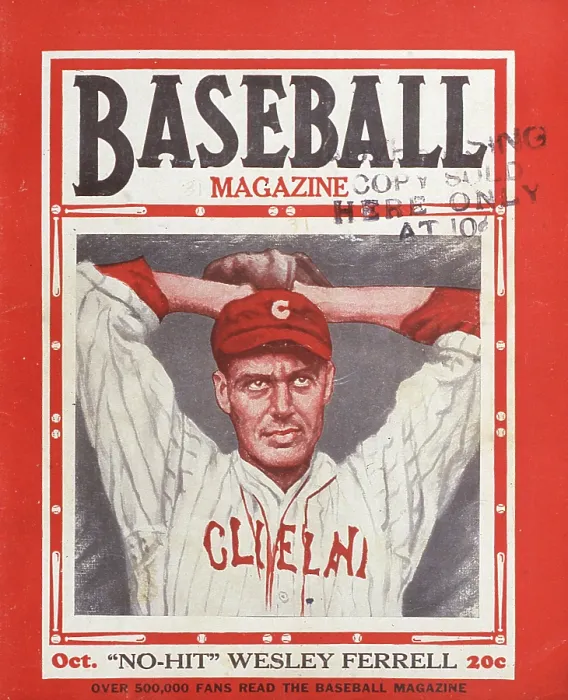 Framed Print : Baseball Magazine Cover With Wes Ferrell Framed Print : Baseball Magazine Cover With Wes Ferrell