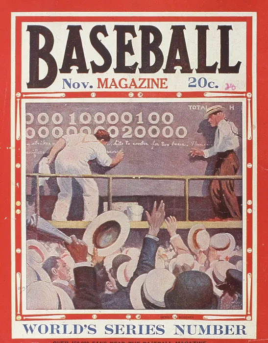 Framed Print : Baseball Magazine Cover With World Series Scoreboard Framed Print : Baseball Magazine Cover With World Series Scoreboard