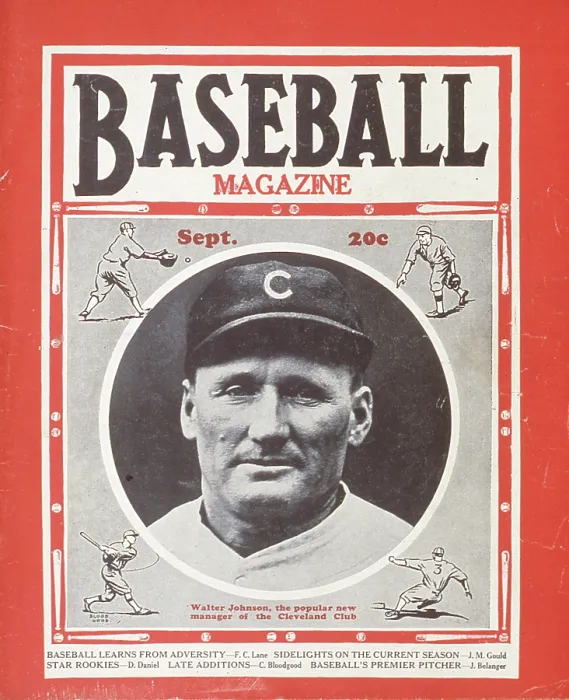 Framed Print : Baseball Magazine With Walter Johnson Framed Print : Baseball Magazine With Walter Johnson