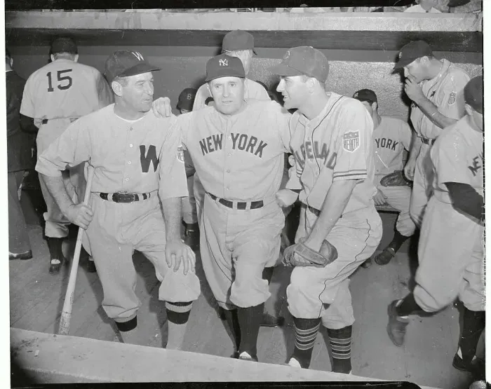 Framed Print : Baseball Managers Posing Together in Uniforms Framed Print : Baseball Managers Posing Together in Uniforms