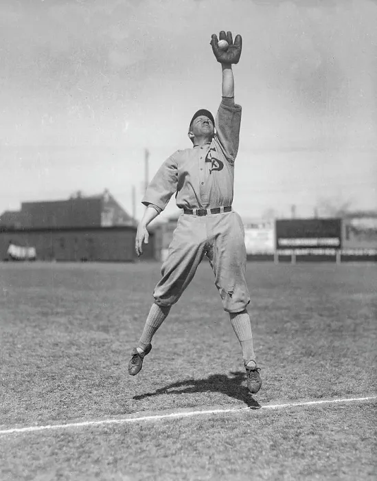 Framed Print : Baseball Player A. A. Strunk Catching High Ball Framed Print : Baseball Player A. A. Strunk Catching High Ball
