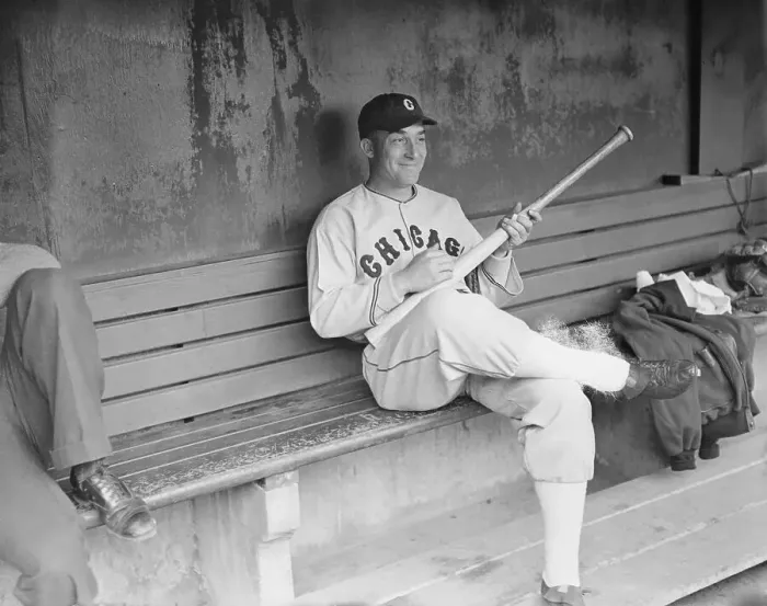 Framed Print : Baseball Player Al Simmons Playing Air Guitar with Bat Framed Print : Baseball Player Al Simmons Playing Air Guitar with Bat