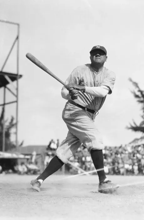Framed Print : Baseball Player Babe Ruth on the Field Framed Print : Baseball Player Babe Ruth on the Field