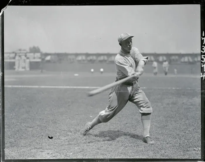 Framed Print : Baseball Player Clarence Walker Swinging Bat Framed Print : Baseball Player Clarence Walker Swinging Bat