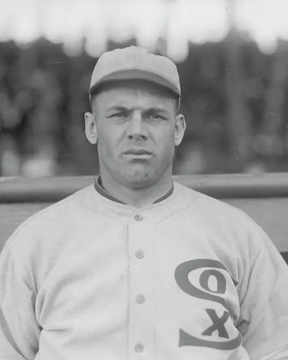 Framed Print : Baseball Player Dixie Leverette in White Sox Uniform Framed Print : Baseball Player Dixie Leverette in White Sox Uniform