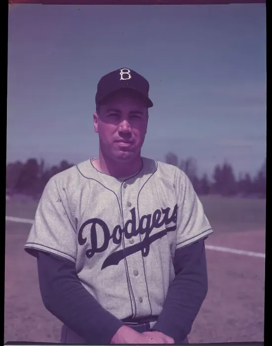 Framed Print : Baseball Player Duke Snider Posing in Uniform