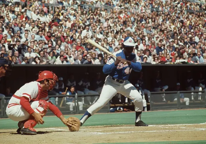 Framed Print : Baseball Player Hank Aaron Batting