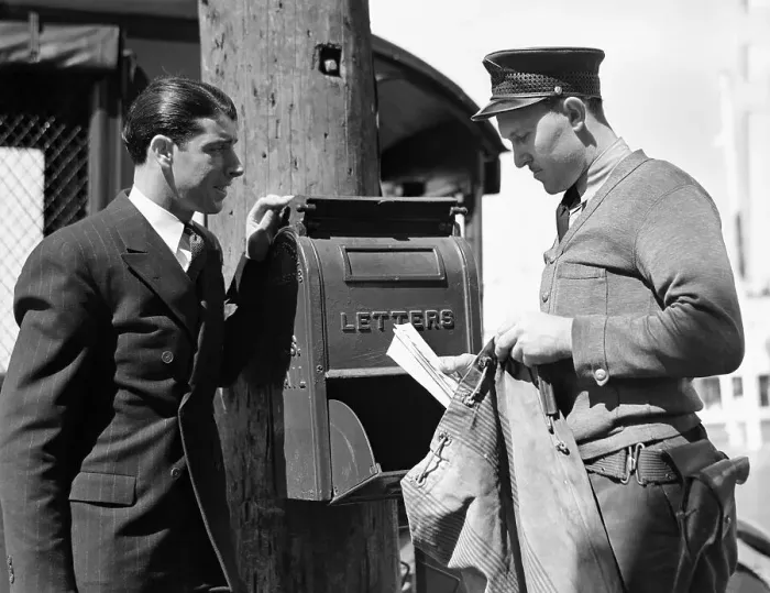 Framed Print : Baseball Player Joe DiMaggio with Mail Carrier Framed Print : Baseball Player Joe DiMaggio with Mail Carrier