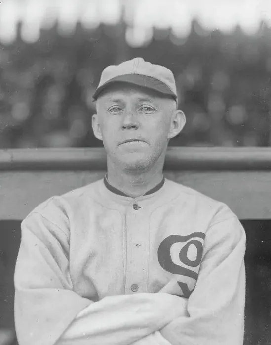 Framed Print : Baseball Player Johnny Evers in White Sox Uniform