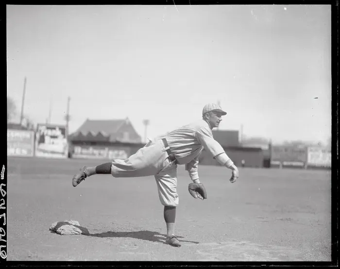 Framed Print : Baseball Player in Pitching Stance