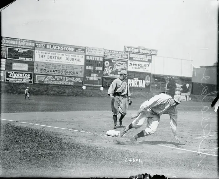 Framed Print : Baseball Player Sliding