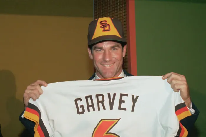 Framed Print : Baseball Player Steve Garvey with His New Uniform Framed Print : Baseball Player Steve Garvey with His New Uniform