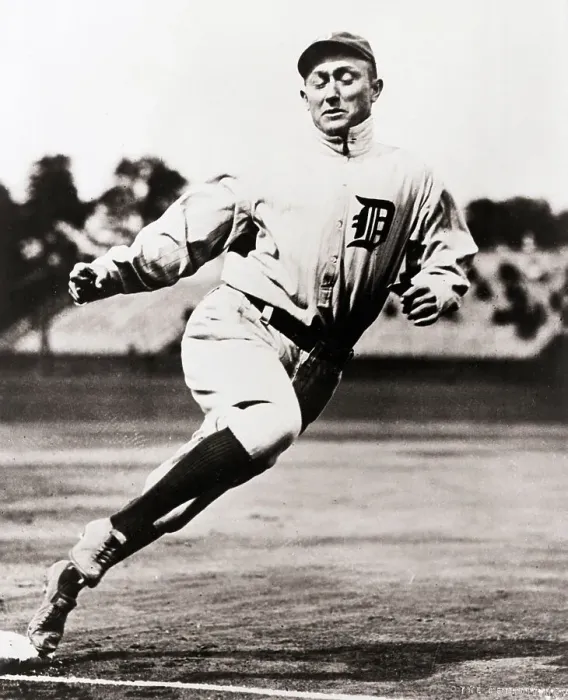 Framed Print : Baseball Player Ty Cobb Running the Bases